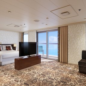 Come aboard the undefined and discover one of 60 cabin categories on a total of 14 decks that can accommodate 4090 passengers. Choose your dream cabin and feel at home on board the undefined!