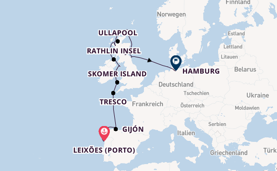 Britische Inseln ab Leixões (Porto), Portugal auf der HANSEATIC nature