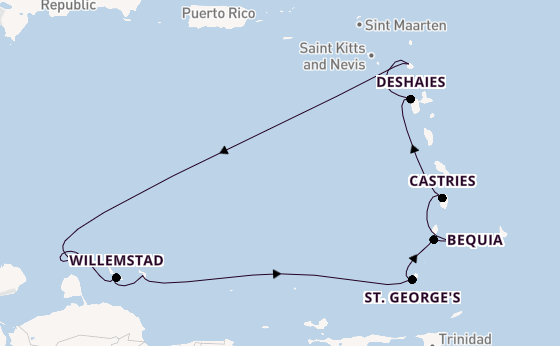 Zuidelijke Caraïben vanaf Bridgetown, Barbados met de Silver Spirit