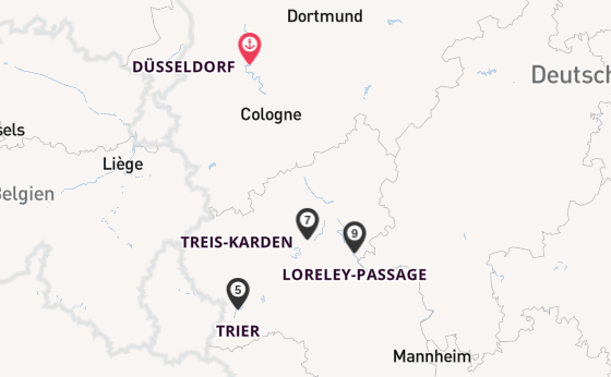Mosel ab Düsseldorf, Deutschland auf der VIVA ONE