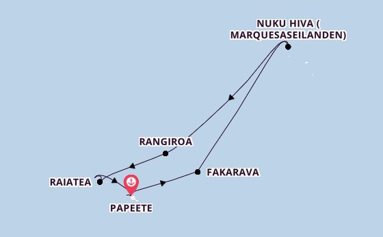Frans-Polynesië vanaf Papeete, Frans-Polynesië met de Silver Whisper