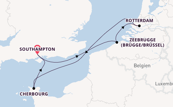 England ab Southampton, Großbritannien auf der Iona