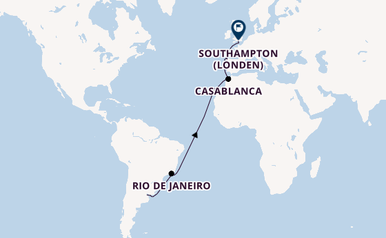 trans-Atlantisch vanaf Buenos Aires, Argentinië met de Majestic Princess
