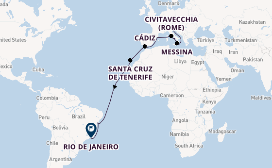 trans-Atlantisch vanaf Venetië, Italië met de MSC Armonia