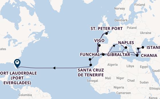 Transatlantic from Southampton, England with the Sky Princess 