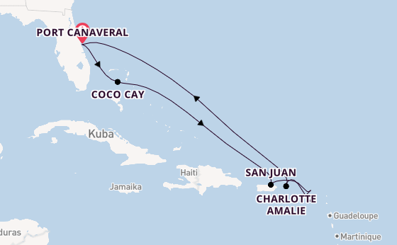 Karibik ab Port Canaveral, USA auf der Harmony of the Seas