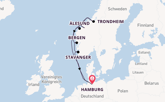 Norwegen ab Hamburg auf AIDAprima