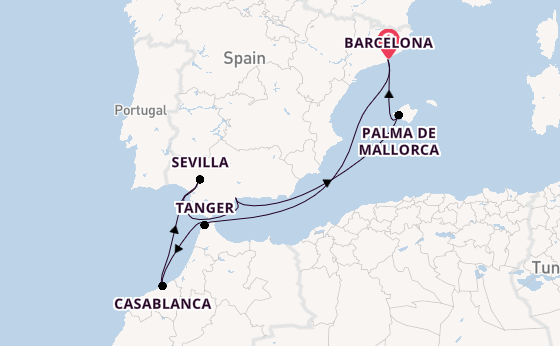 Westelijke Middellandse Zee vanaf Barcelona, Spanje met de Mariner of the Seas®