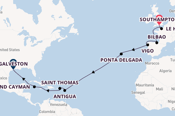 Transatlantic & Repositioning from Southampton, England with the Regal Princess