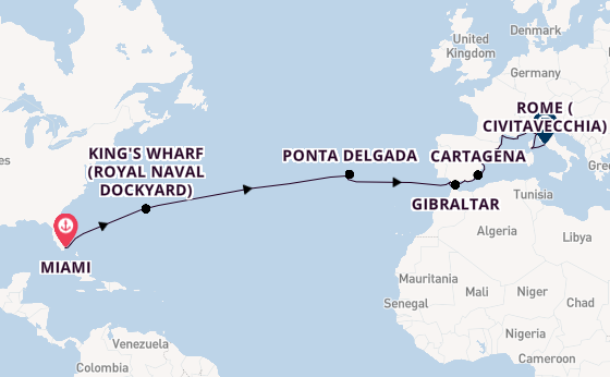 Transatlantic from Miami, Florida with the Allura
