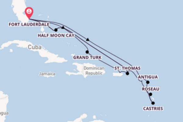 19daagse cruise vanaf Fort Lauderdale