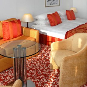 Come aboard the undefined and discover one of 27 cabin categories on a total of 9 decks that can accommodate 1350 passengers. Choose your dream cabin and feel at home on board the undefined!