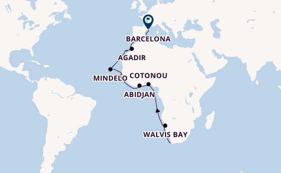Africa from Cape Town, South Africa with the Seven Seas Navigator
