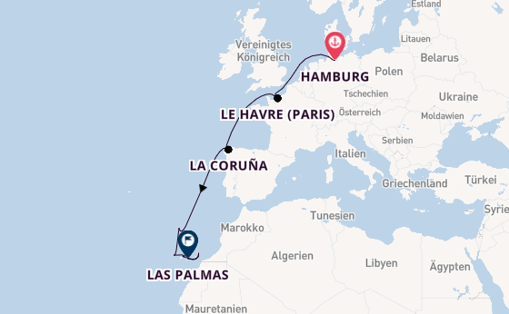 Kanarische Inseln ab Hamburg auf der Mein Schiff Relax
