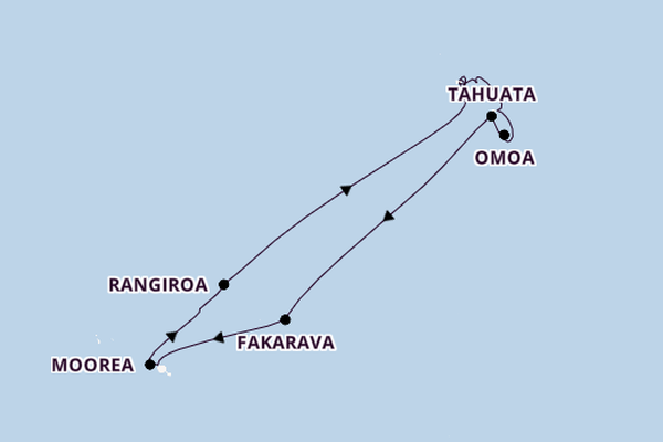 Frans-Polynesië vanaf Papeete, Frans-Polynesië met de Le Jacques Cartier