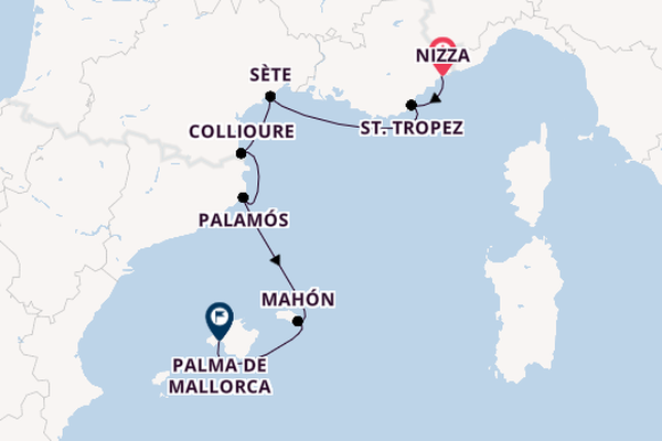 Westliches Mittelmeer ab Nizza, Frankreich auf der SEA CLOUD SPIRIT