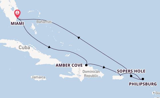 Caribbean vanaf Miami, Verenigde Staten met de Regal Princess