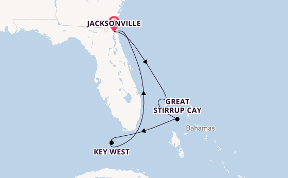 Caribbean vanaf Jacksonville, Florida Verenigde Staten met de Norwegian Dawn
