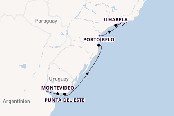 Südamerika ab Buenos Aires, Argentinien auf der Silver Shadow