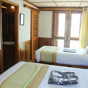 Come aboard the undefined and discover one of 2 cabin categories on a total of 2 decks that can accommodate 20 passengers. Choose your dream cabin and feel at home on board the undefined!