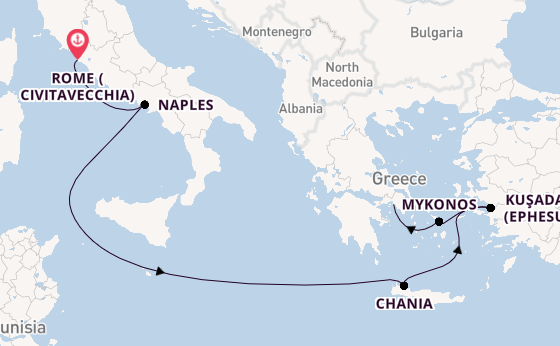 Mediterranean Icons & Rome Stay
