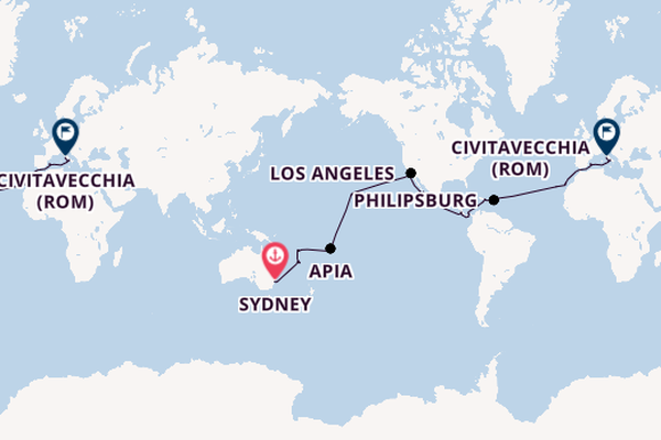 Weltreise ab Sydney auf der MSC Magnifica