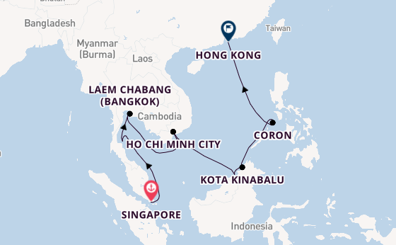 South East Asia from Australia with the Norwegian Jade
