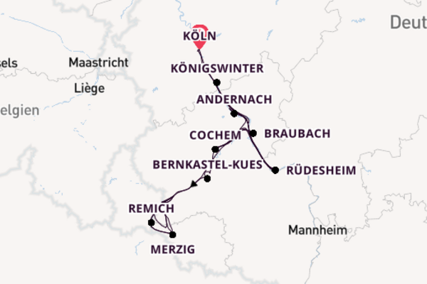 Erkunden Sie 11 Tage Koblenz und Köln