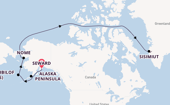Alaska from Seward, Alaska with the HANSEATIC spirit