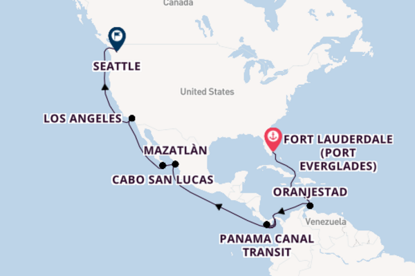 Florida to Seattle via The Panama Canal with FREE Fort Lauderdale Stay