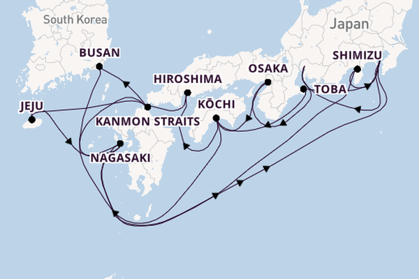 Japan from Tokyo, Japan with the Sapphire Princess