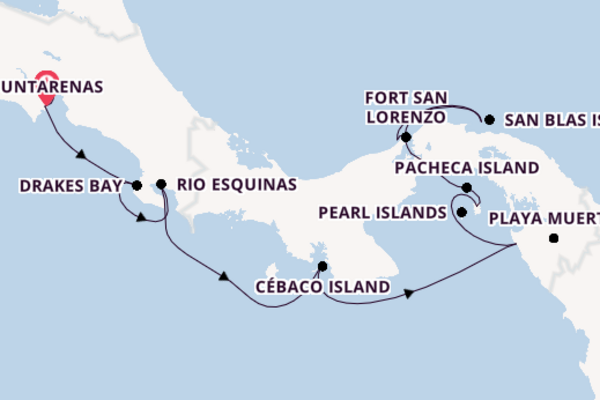 Central America from Puntarenas, Costa Rica with the Le Bellot