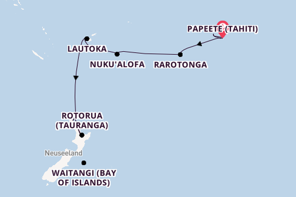 Polynesien ab Papeete (Tahiti), Französisch-Polynesien auf der VASCO DA GAMA