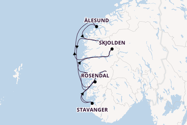 Norwegen ab Bergen, Norwegen auf der MS Trollfjord