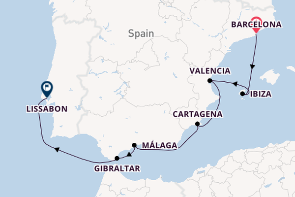 Westelijke Middellandse Zee vanaf Barcelona, Spanje met de Seven Seas Explorer