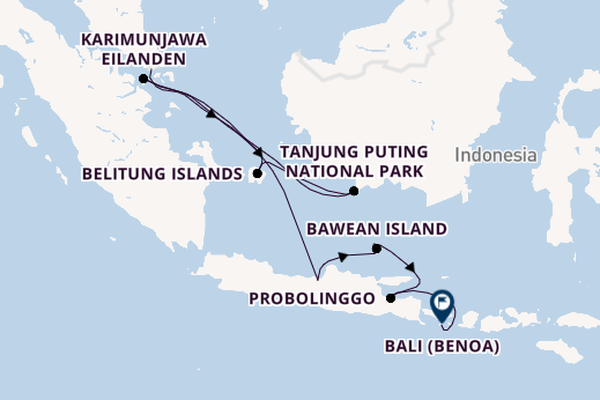 Indonesië vanaf Singapore, Singapore met de Le Jacques Cartier