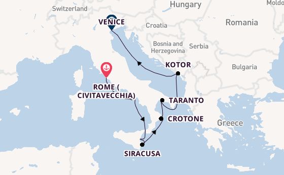 Western Mediterranean from Rome (Civitavecchia), Italy with the Azamara Journey