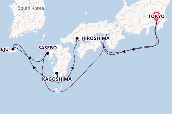 Japan from Tokyo, Japan with the MSC Bellissima