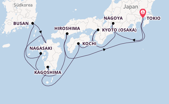Japan ab Tokio, Japan auf der Nautica