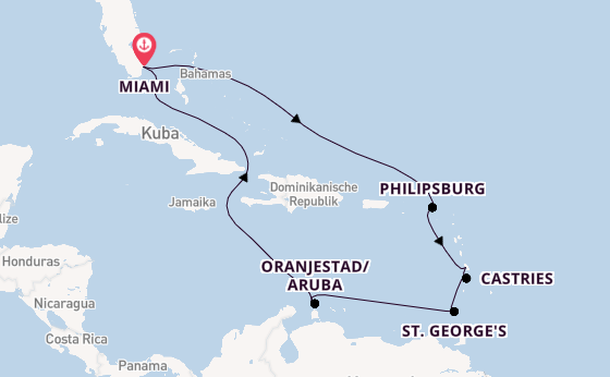 Karibik ab Miami auf der Sonata (Oceania)