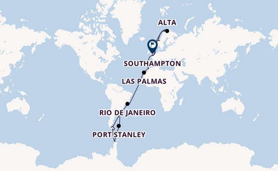 Transatlantik ab Buenos Aires, Argentinien auf der Majestic Princess