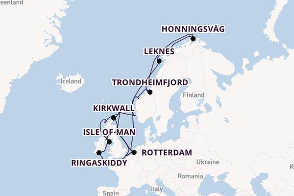 British Isles from London (Dover) with the Nieuw Statendam