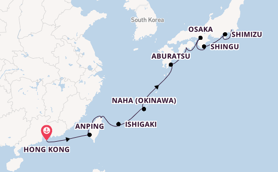 Japan from Hong Kong, China with the Seabourn Encore