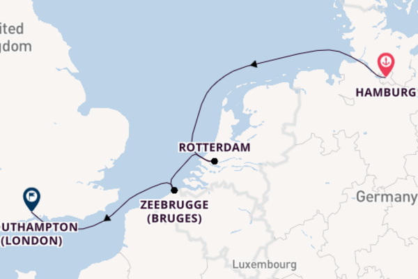 Benelux from Hamburg, Germany with the Queen Anne