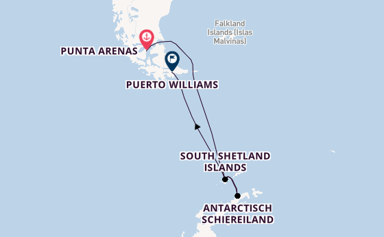 Antarctica vanaf Punta Arenas, Chili met de Silver Cloud