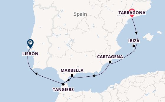 Western Mediterranean from Tarragona, Spain with the Evrima