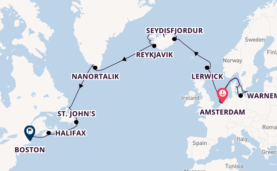 Transatlantic from Amsterdam, Netherlands with the Zuiderdam