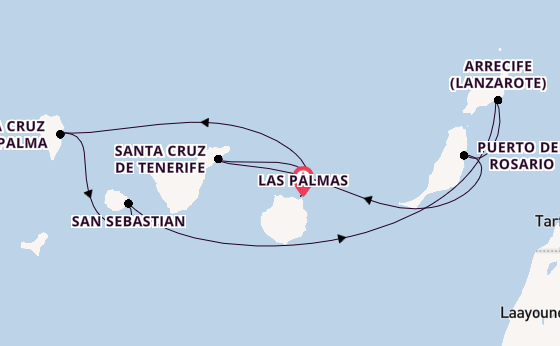 Kanarische Inseln ab Las Palmas, Gran Canaria auf AIDAsol