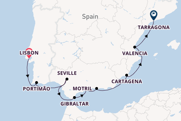 Western Mediterranean from Lisbon, Portugal with the Azamara Quest