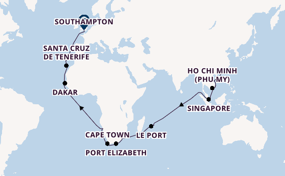 Luxury Hong Kong to Southampton with Hong Kong Stay